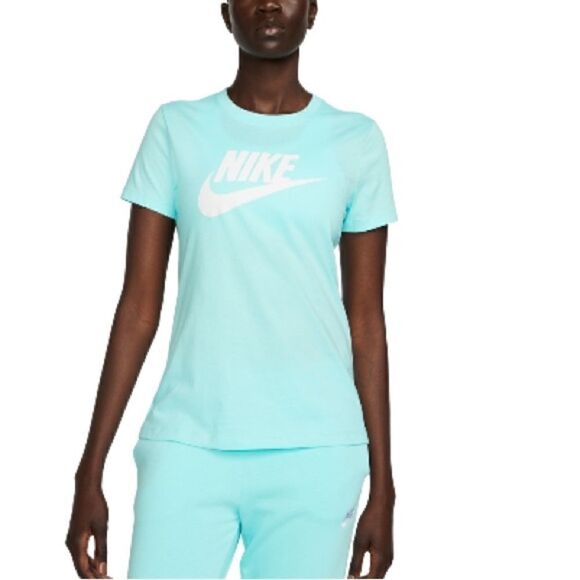 Nike Sportswear athletic Women Essential T-Shirt  copa /white blue, shirt - Picture 2 of 8